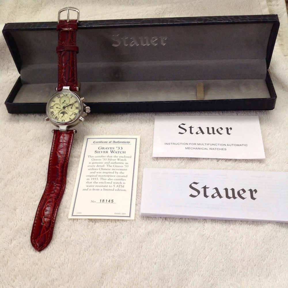 Men' s Silver Automatic Stauer Watch